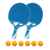 Cornilleau Lot de raquettes de tennis de table « Tacteo 30 », Balles orange