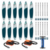 Gladiator Kit de Stand up Paddle « Rental One Size » avec 12 planches, 12’6