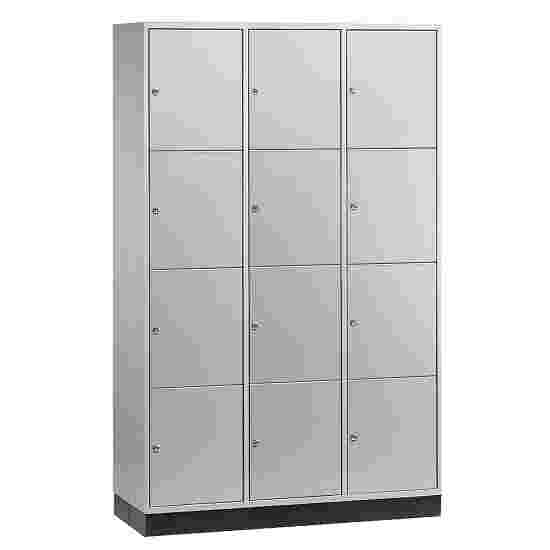 Armoire à casiers « S 4000 Intro » (4 casiers superposés) 195x122x49 cm/ 12 compartiments, Gris clair (RAL 7035)