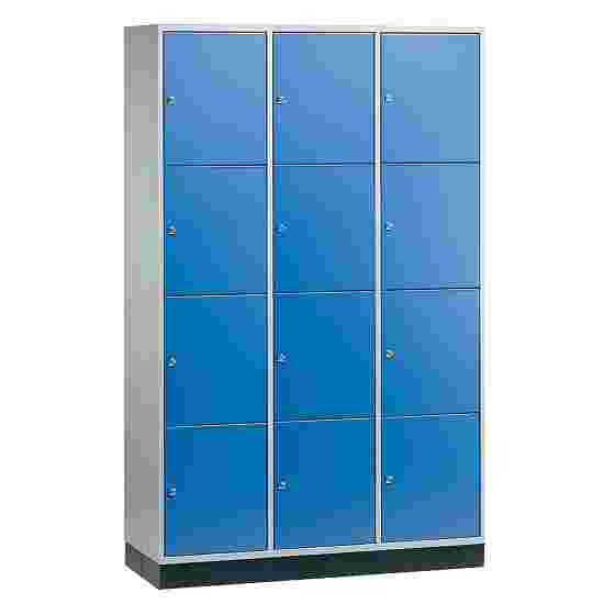 Armoire à casiers « S 4000 Intro » (4 casiers superposés) 195x122x49 cm/ 12 compartiments, Bleu gentiane (RAL 5010)
