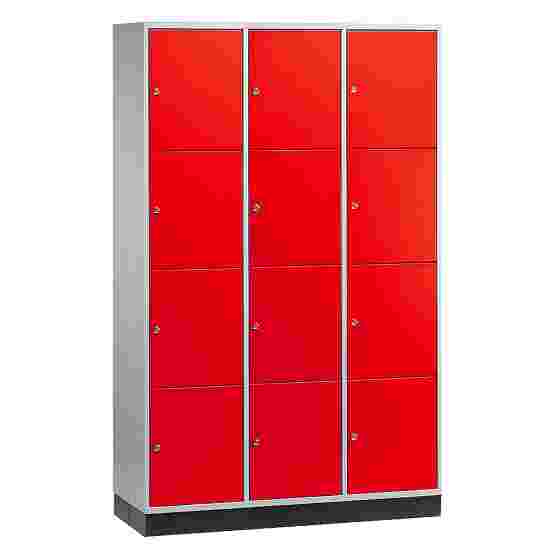 Armoire à casiers « S 4000 Intro » (4 casiers superposés) 195x122x49 cm/ 12 compartiments, Rouge feu (RAL 3000)