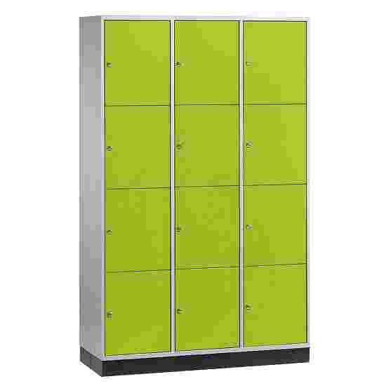 Armoire à casiers « S 4000 Intro » (4 casiers superposés) 195x122x49 cm/ 12 compartiments, Vert viride (RDS 110 80 60)
