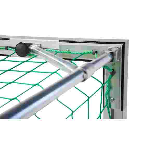 But de handball en salle Sport-Thieme 3x2 m, autostable avec angles d'assemblage en acier Premium Avec supports de filet rabattables, Noir-argent