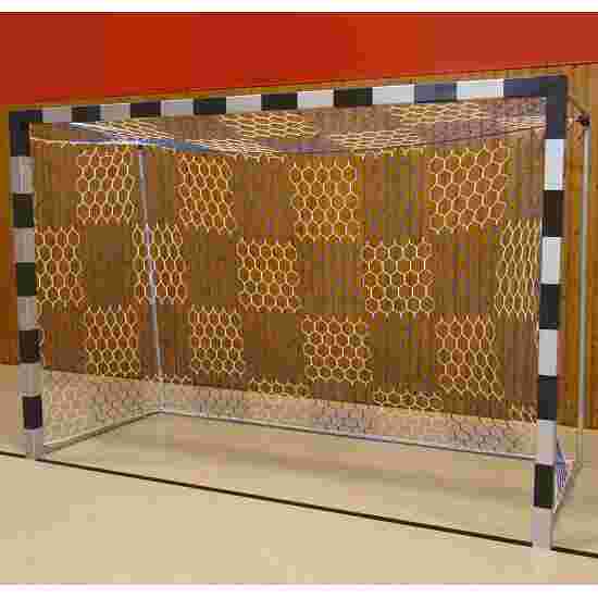 But de handball en salle Sport-Thieme 3x2 m, avec fourreaux Angles d'assemblage vissés, Noir-argent