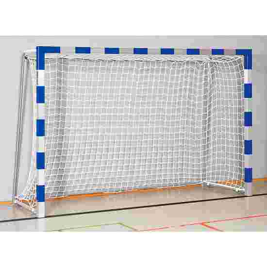 But de handball en salle Sport-Thieme 3x2 m, avec fourreaux Angles d'assemblage vissés, Bleu-argent