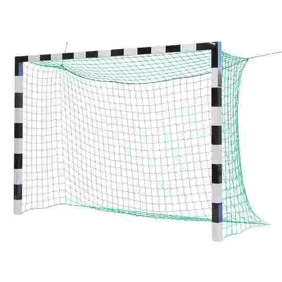 But de handball Sport-Thieme avec fixation par fourreaux et angles d’assemblage en acier Premium Sans supports de filet, Noir-argent