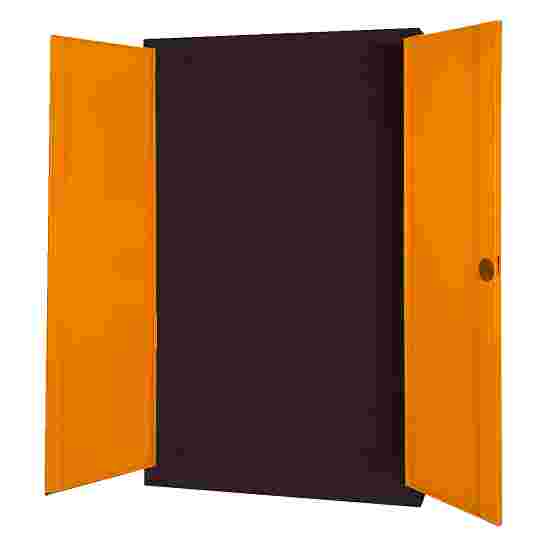 C+P (HxBxD195x120x50 cm, met geperforeerde plaatstaal vleugeldeuren) Geel-oranje (RAL 2000), Antraciet (RAL 7021), Uniforme vergrendeling, Ergo-Lock handgreep