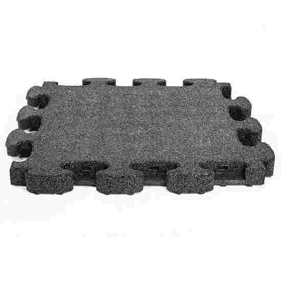 Dalle de protection antichute Gum-tech « Puzzle mat 3D » 6 cm, Noir