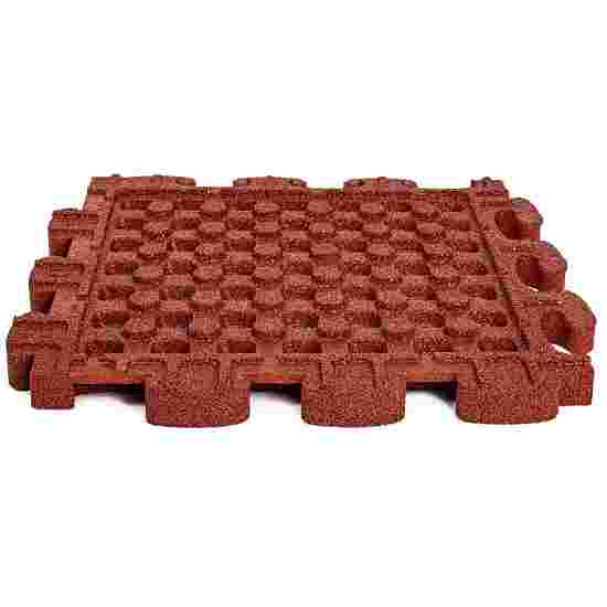Dalle de protection antichute Gum-tech « Puzzle mat 3D » 6 cm, Rouge