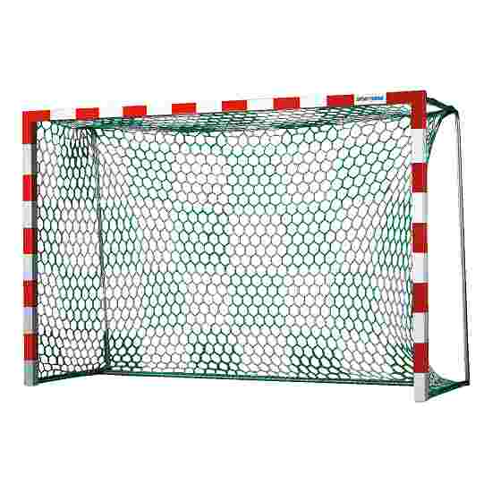 Filet pour but de handball avec motif échiquier Blanc-vert