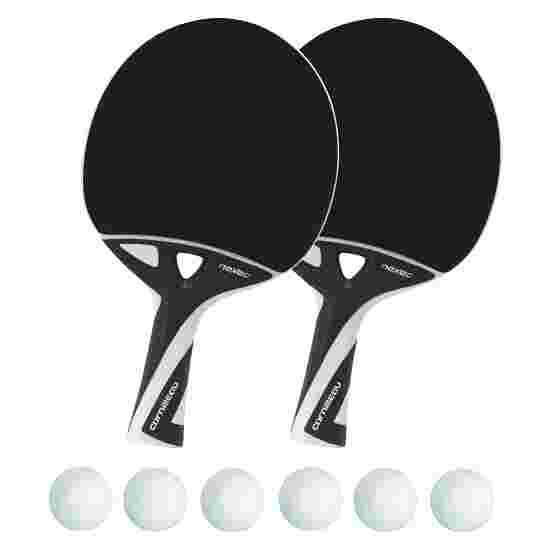 Lot de raquettes de tennis de table Cornilleau « Nexeo X70 » Balles blanches