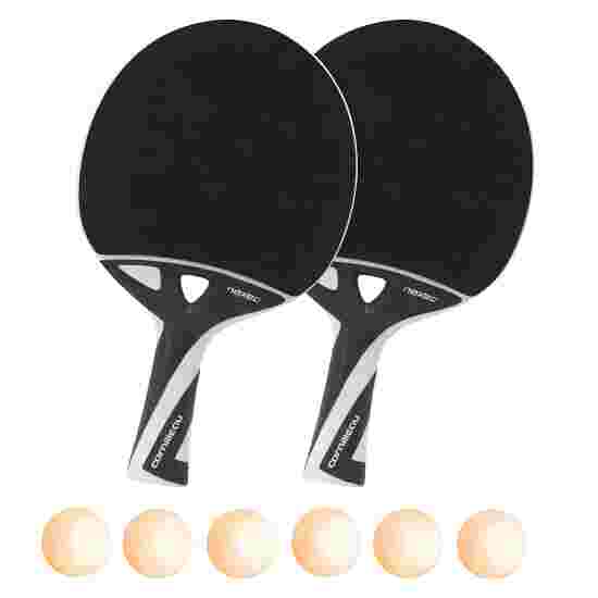 Lot de raquettes de tennis de table Cornilleau « Nexeo X70 » Balles orange