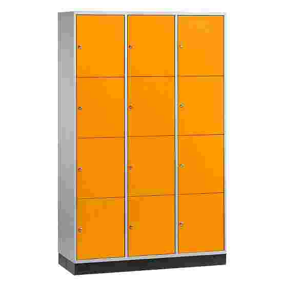 Sluitvakkast voor grote ruimten &quot;S 4000 Intro&quot; (4 vakken boven elkaar) 195x122x49 cm/ 12 vakken, Geel-oranje (RAL 2000)