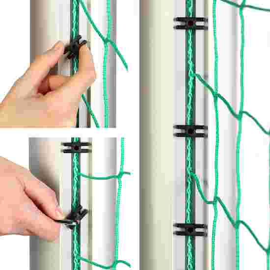 Sport-Thieme Aluminium Voetbaldoel, 7,32 x 2,44m, geschroefde verstekverbinding, in grondbussen staand Mat zilver geanodiseerd