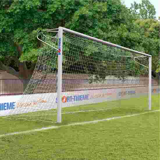 Sport-Thieme Aluminium voetbaldoelen, 7,32 x 2,44 m, hoeken gelast, staande in grondbussen Nethouder