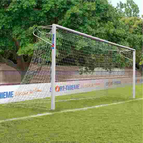 Sport-Thieme Buts en aluminium, 7,32x2,44 m, coins soudés, avec fixation par fourreaux Crochets de fixation