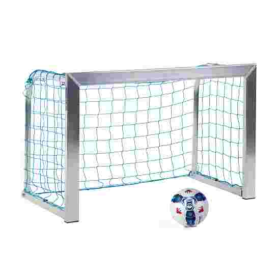 Sport-Thieme Mini-voetbaloel &quot;Training&quot; met inklapbare netbeugels 1,20x0,80 m, diepte 0,70 m, Incl. net, blauw (mw 10 cm)