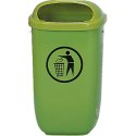 Corbeille à déchets selon DIN Standard, Vert