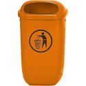 Afvalbak volgens DIN 30713 Oranje, Standaard, Standaard, Oranje