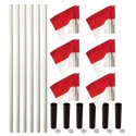 Sport-Thieme Grenspalen-Set "Allround" Paal wit, vlag rood-wit