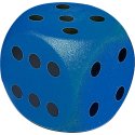 Volley Schuimstof-kubus Blauw, 16 cm