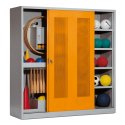 C+P Sportmateriaalkast Geel-oranje (RAL 2000), Lichtgrijs (RAL 7035), Afzonderlijk slot per kast