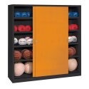 C+P Ballenkast Geel-oranje (RAL 2000), Antraciet (RAL 7021), Afzonderlijk slot per kast