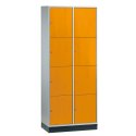 Sluitvakkast voor grote ruimten "S 4000 Intro" (4 vakken boven elkaar) 195x82x49 cm/ 8 vakken, Geel-oranje (RAL 2000)