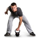 Kettlebell Sport-Thieme « Caoutchoutée avec poignée chrome » 4 kg