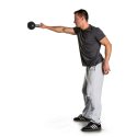 Kettlebell Sport-Thieme « Coutchoutée avec poignée chrome » 4 kg
