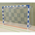 But de handball Sport-Thieme autostable, 3x2 m Bleu-argent, Angles d'assemblage vissés, Angles d'assemblage vissés, Bleu-argent