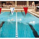 Sport-Thieme Wimpelketting voor rugslagzwemmers Rood-wit, Wimpel 18x27,5 cm, Rood-wit, Wimpel 18x27,5 cm