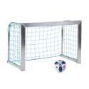 Mini but de football Sport-Thieme « Training » 1,20x0,80 m, profondeur 0,70 m, Filet inclus, bleu (mailles 10 cm)