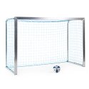 Sport-Thieme Mini-voetbaloel "Training" met inklapbare netbeugels 2,40x1,60 m, diepte 1,00 m, Incl. net, blauw (mw 4,5 cm)