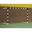 But de handball Sport-Thieme avec fixation murale, rabattable Noir-argent
