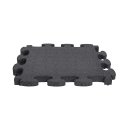 Dalle de protection antichute Gum-tech « Puzzle mat 3D » 4,5 cm, Gris