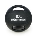 Sport-Thieme Medicinebal met handgrepen 10 kg, Zwart
