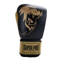 Gant de boxe Super Pro « Undisputed » Noir-doré, Taille S