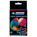 Lot de balles de tennis de table Donic Schildkröt « Colour Popps »