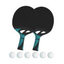 Lot de raquettes de tennis de table Cornilleau « Tacteo 50 Outdoor » Balles blanches