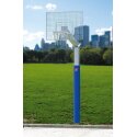 Sport-Thieme Basketbalinstallatie "Fair Play Silent 2.0" met kettingnet Ring "Outdoor" neerklappend, 180x105 cm