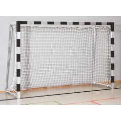 But de handball Sport-Thieme avec fourreaux et supports de filet rabattables Rouge-argent, Angles d'assemblage vissés