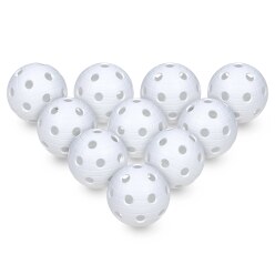 Sport-Thieme Floorball Set van 10 ballen Wit