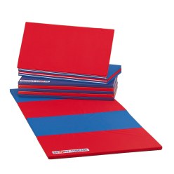 Tapis pliables Sport-Thieme « Basic » 240x120x3 cm, Bleu-jaune-vert-rouge