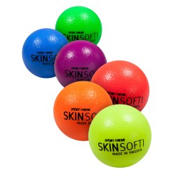 Sport-Thieme Lot de balles Skin « Softi Fluo » avec sac
