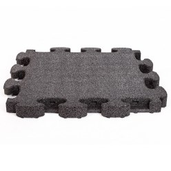 Dalle de protection antichute Gum-tech « Puzzle mat 3D » Noir, 4,5 cm