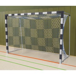 But de handball Sport-Thieme autostable, 3x2 m Noir-argent, Angles d'assemblage soudés