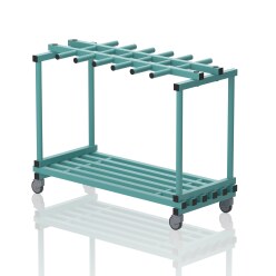 Chariot-armoire Sport-Thieme « Combi plat » by Vendiplas Turquoise